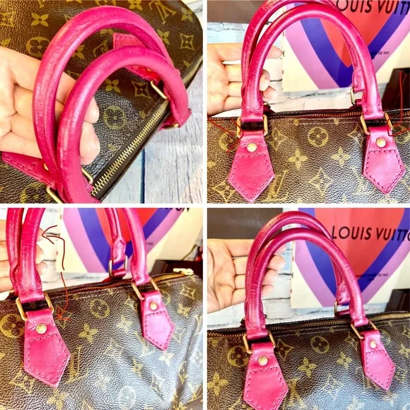 Louis Vuitton Speedy 30 custom painted with bag charm *READ DESCRIPTION* - Picture 10 of 16